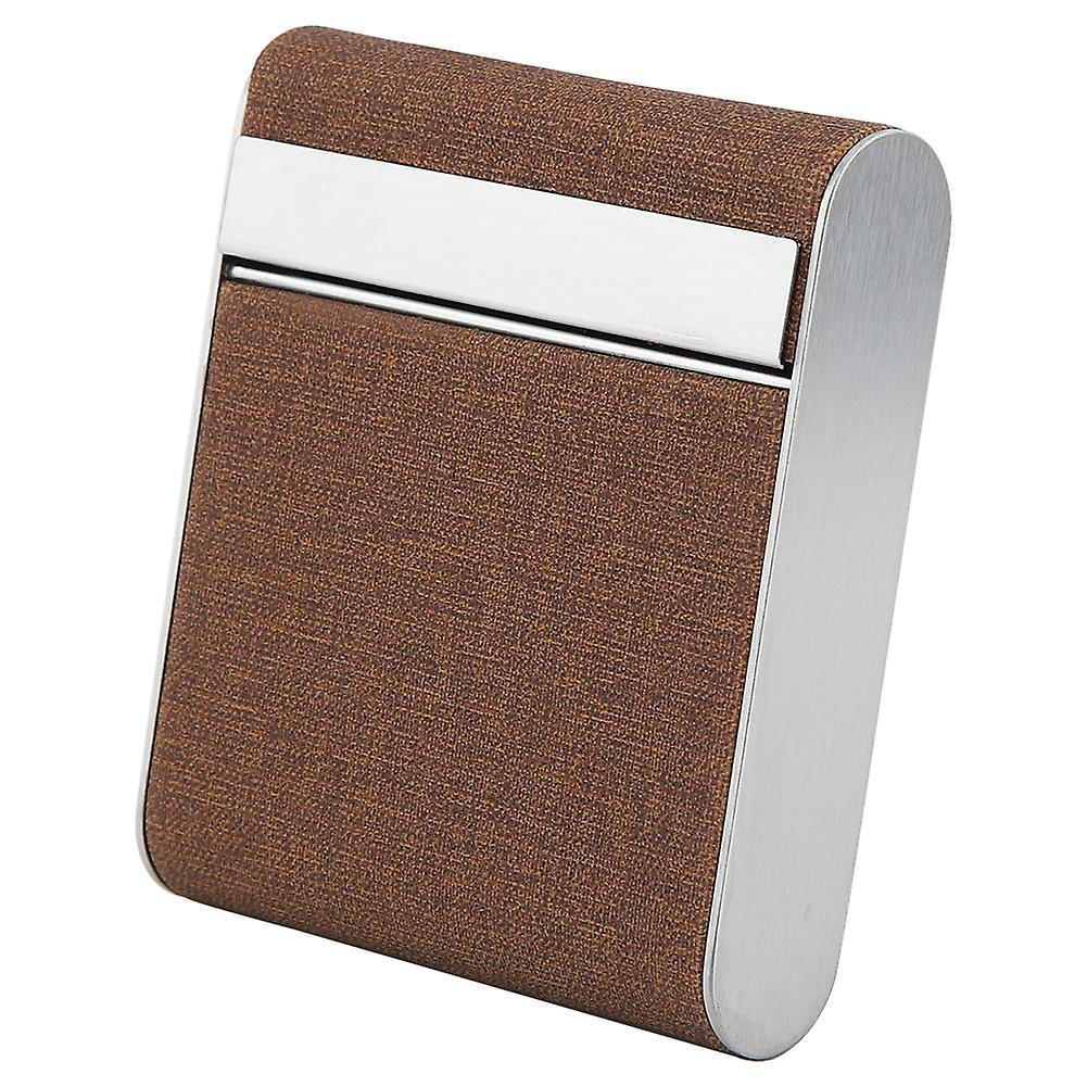 Hold 20 Cigarettes Thin Mini Box Storage Cigarette Case (Brown)