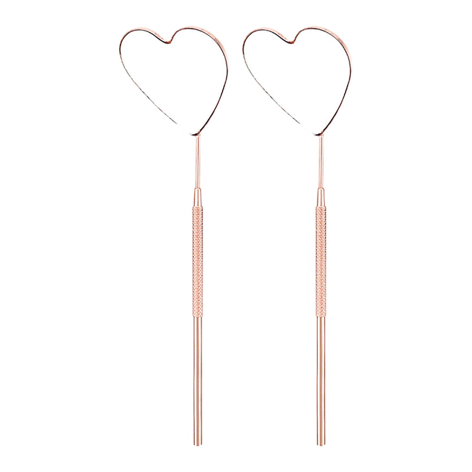 2 Pcs Miroir Des Cils Antidérapant Poignée Confortable Poignée Professionnelle Portable Maquillage Cils Miroir Cils Outil Détachable En Forme De Coeur En Forme De Cils Extension Mirr