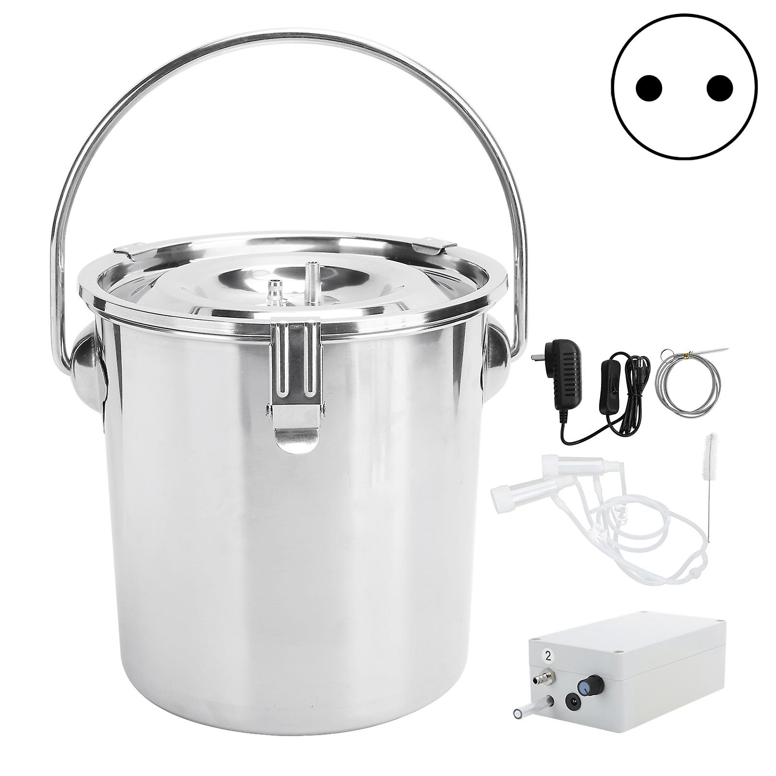 3L Electric Milking Machine Kit, Adjustable Pulse Portable Grazing Device for Sheep and Goats, EU Plug 100-240V