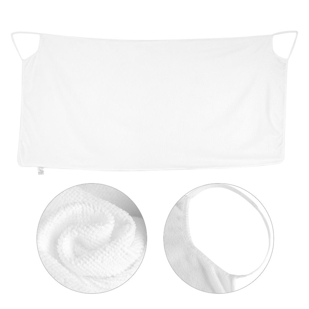 Microfiber Bath Towel Wrap with Shoulder Straps 140x70cm White