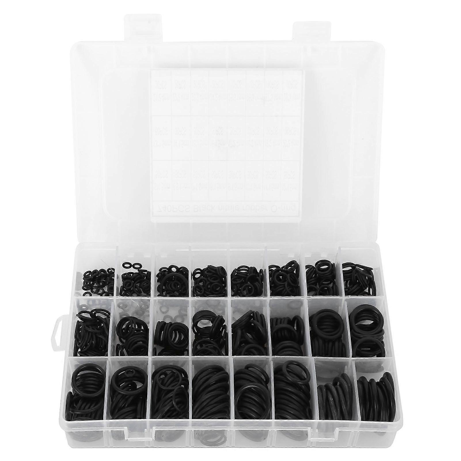 740Pcs O Ring Kits ‑40℉ to 248℉ Good Sealing Wear Resistance Waterproof Rubber Sealing Ring