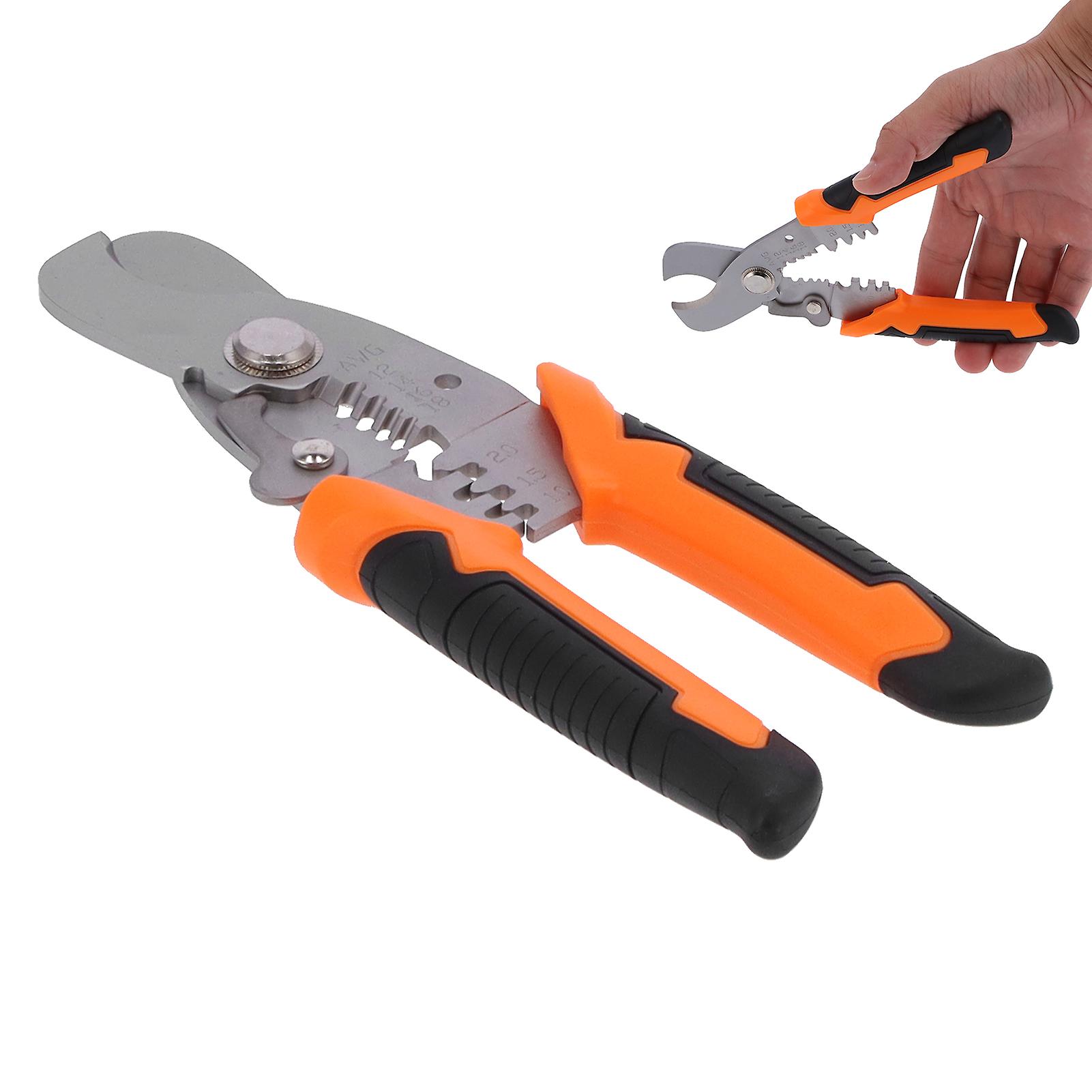 175mm Electrician Cable Crimping Tool Wire Cutter Stripper