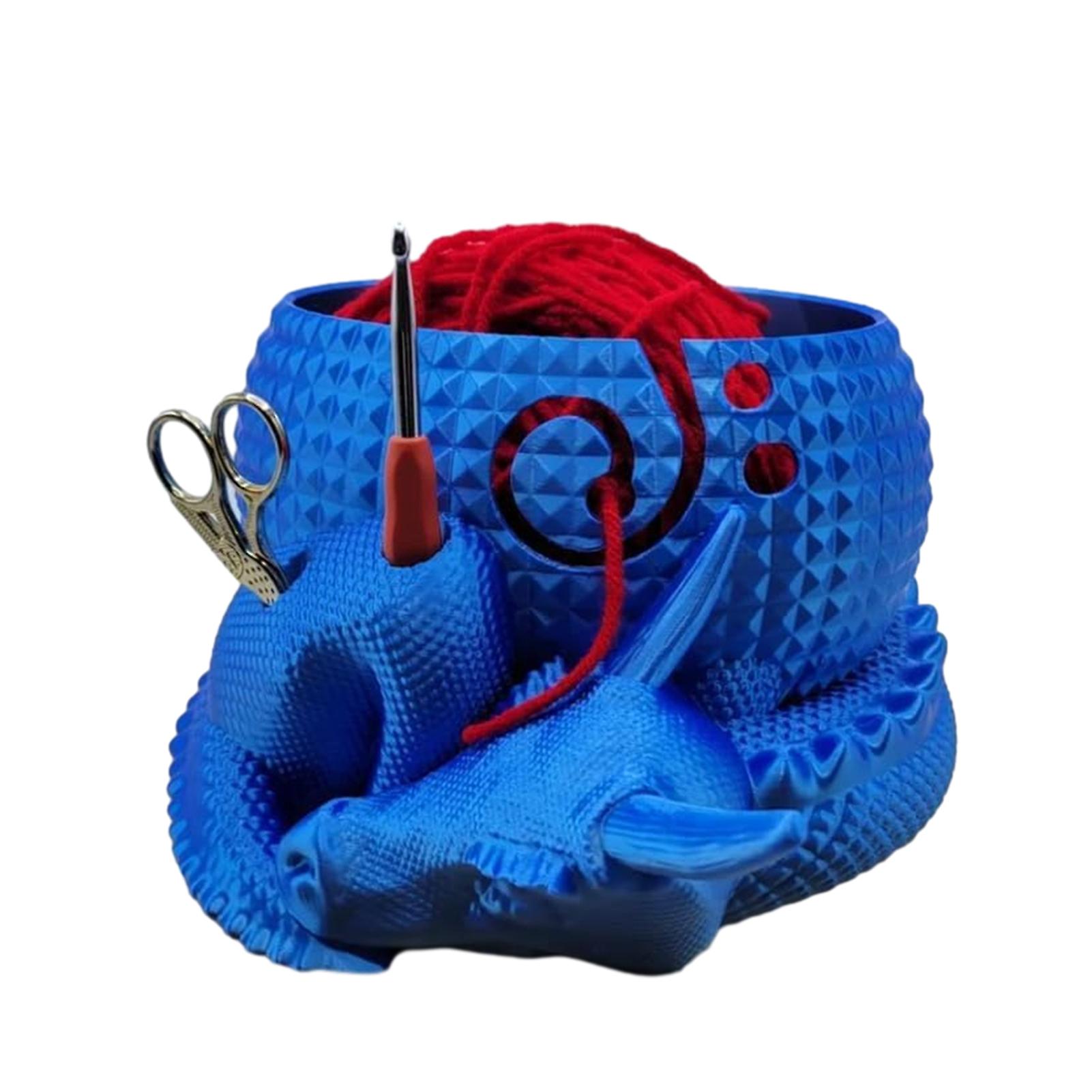 Fantasys Dragons Egg Crochet Bowl Anti Tangling Yarn Dispenser Embroidery Accessory