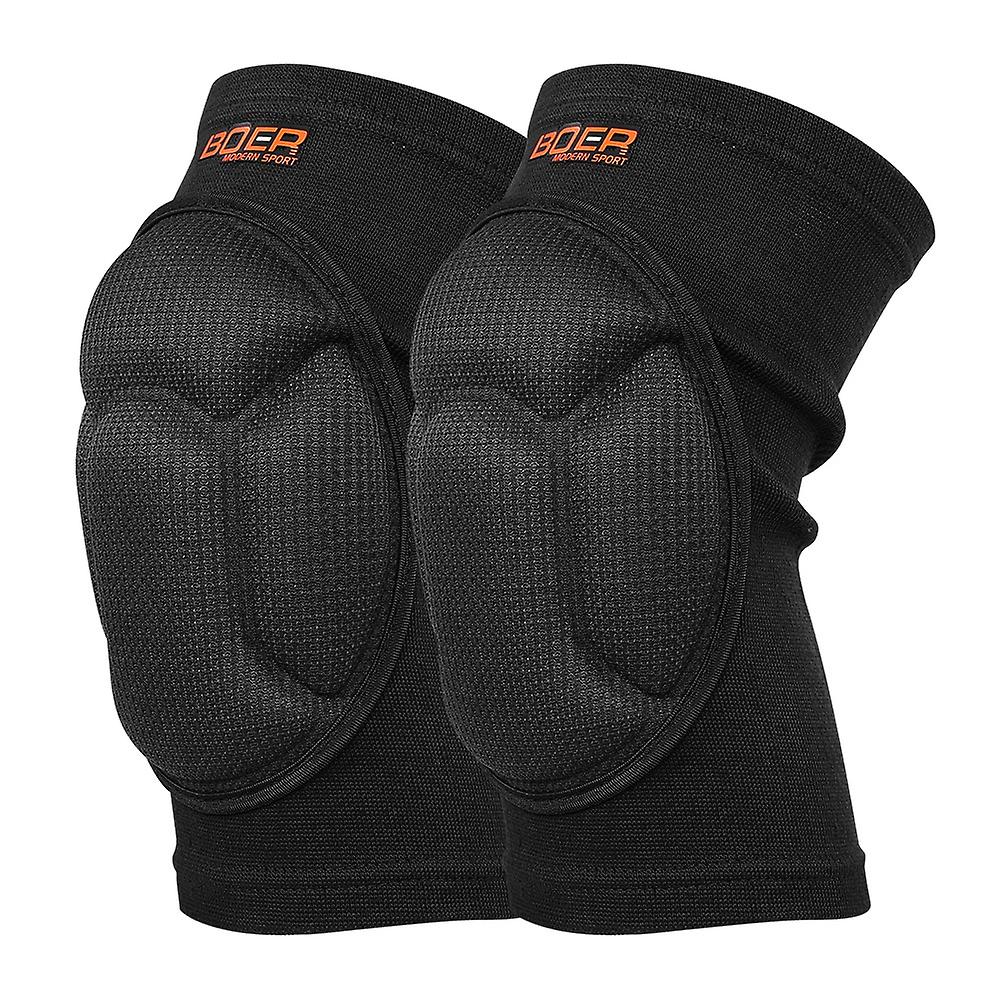 Thick Sponge Knee Support Pads Sleeve, Crashproof, Size S, Black