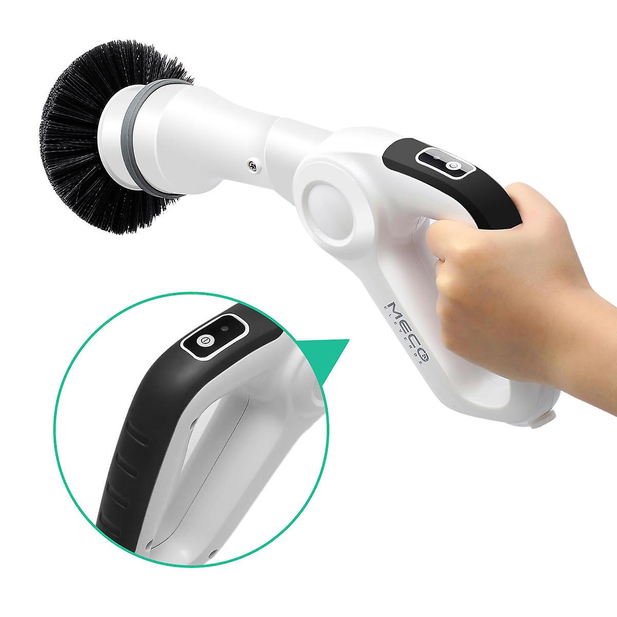 Handheld Electric Cordless Spin Tub Tile Scrubber Cleaner With 3 Replaceable Brush Heads