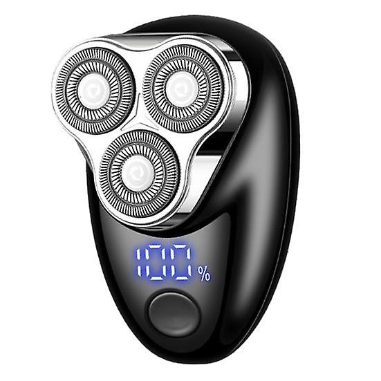 Men Electric Shaver Digital Display USB Rechargeable Mini Travel Rotary Razor Portable Cordless Hair Beard Trimmer Remover Tool Father Boyfriend Gift