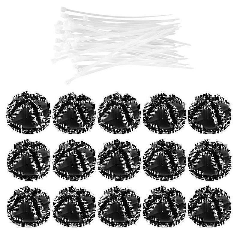 40pcs Wire Cube Connectors Plastic Closet Connectors With 40pcs Cable Zip Ties