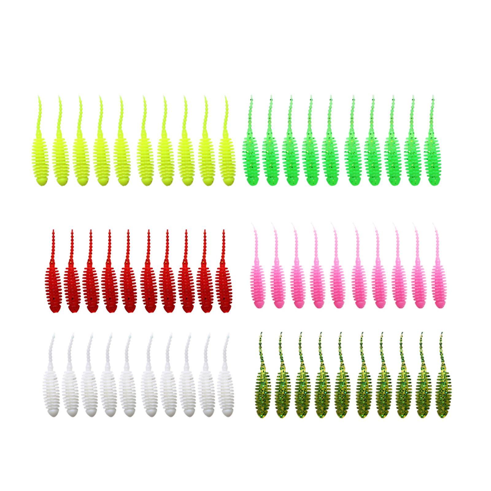 60Pcs Soft Swimbait Swimbaits Freshwater Soft Lures Crappie Swimbait Set for Fishing