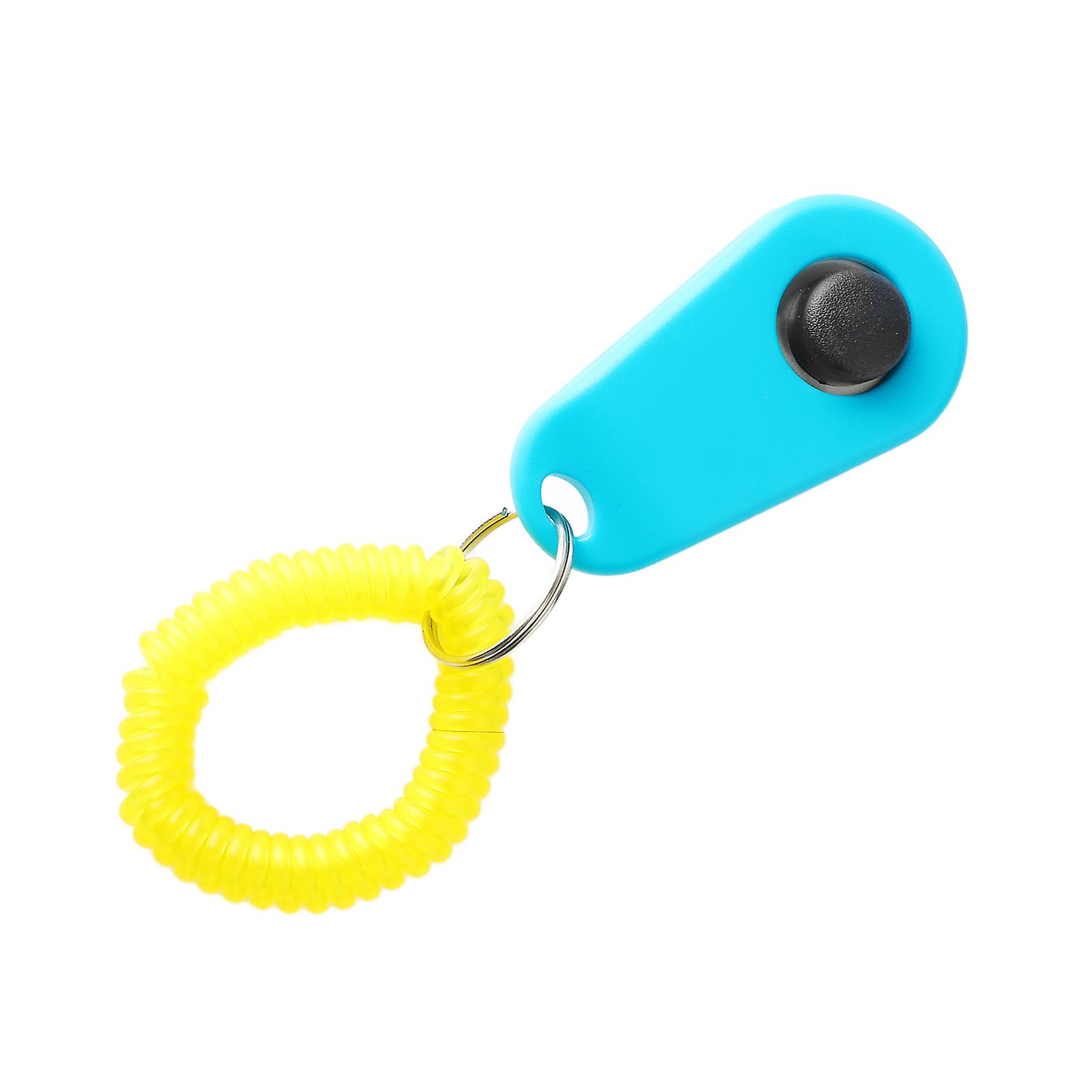 Dog Training Clicker Interactive Squeaky Comfortable Universal Training Clicker Ring for Dogs Cats Sky Blue 