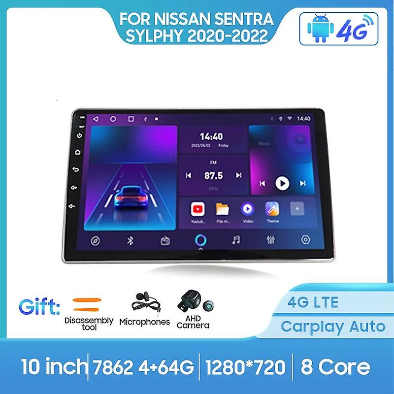 For Nissan Sentra Sylphy 2020-2022 2din Android 12.0 Car Radio Multimedia Video Player Gps Navigation 4g Carplay Head Unit