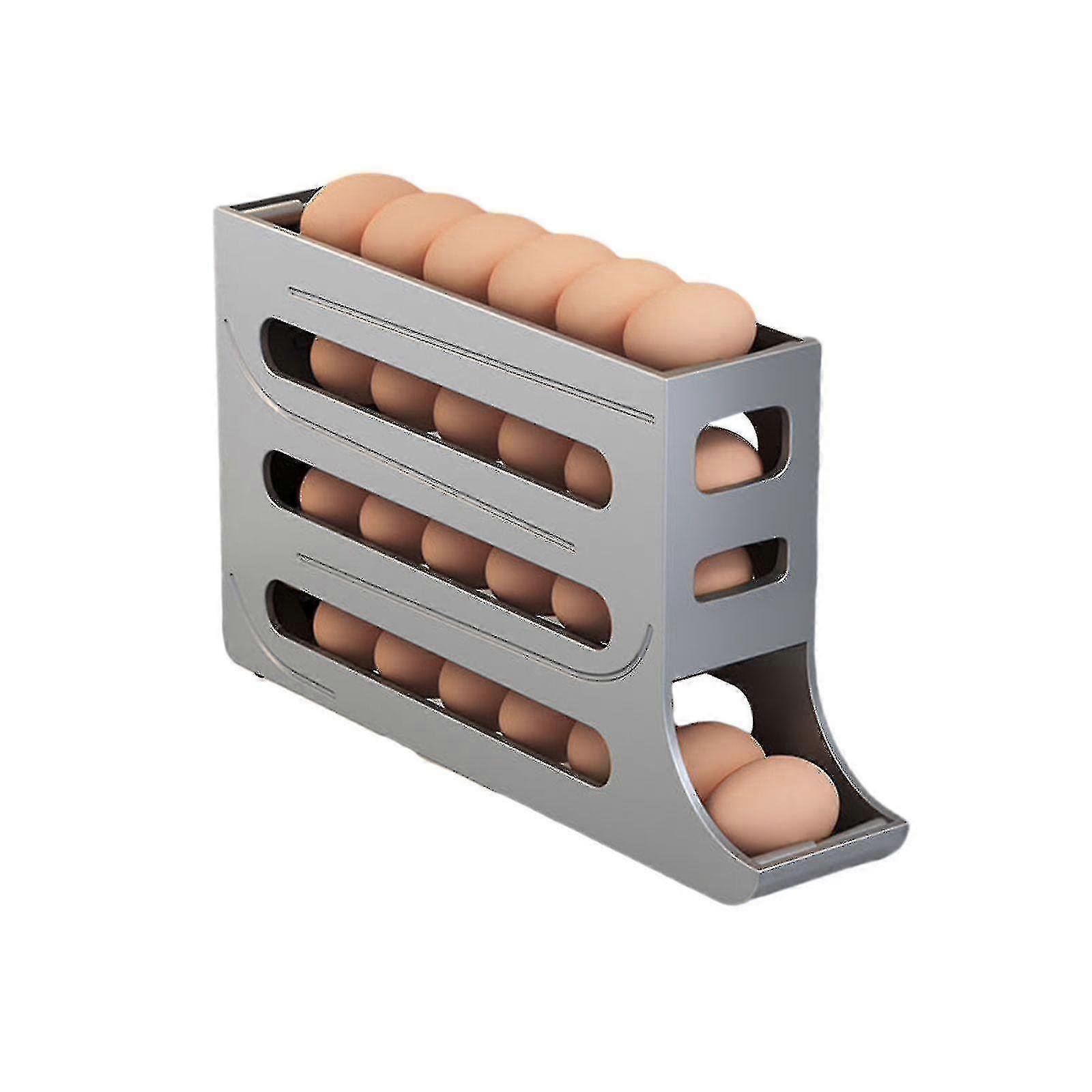Egg Dispenser Auto Rolling Eggs Holder Box Organizer Rack Refrigerator Storage 30 Eggs,promotion