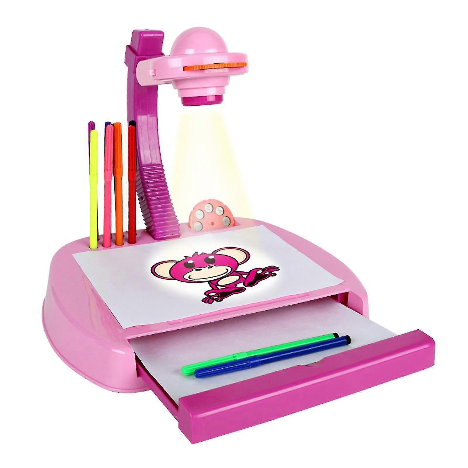 Plastic Trace And Draw Projector Toy Game Drawing Board For Age 3+ Toddler Purple