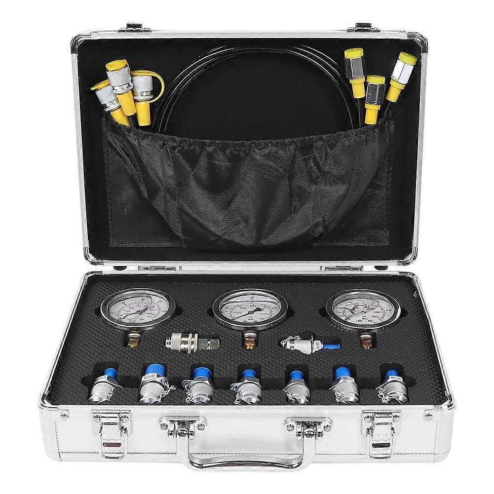 Aluminium-Bagger-Hydraulikmanometer-Testkit Diagnosewerkzeug E2U111