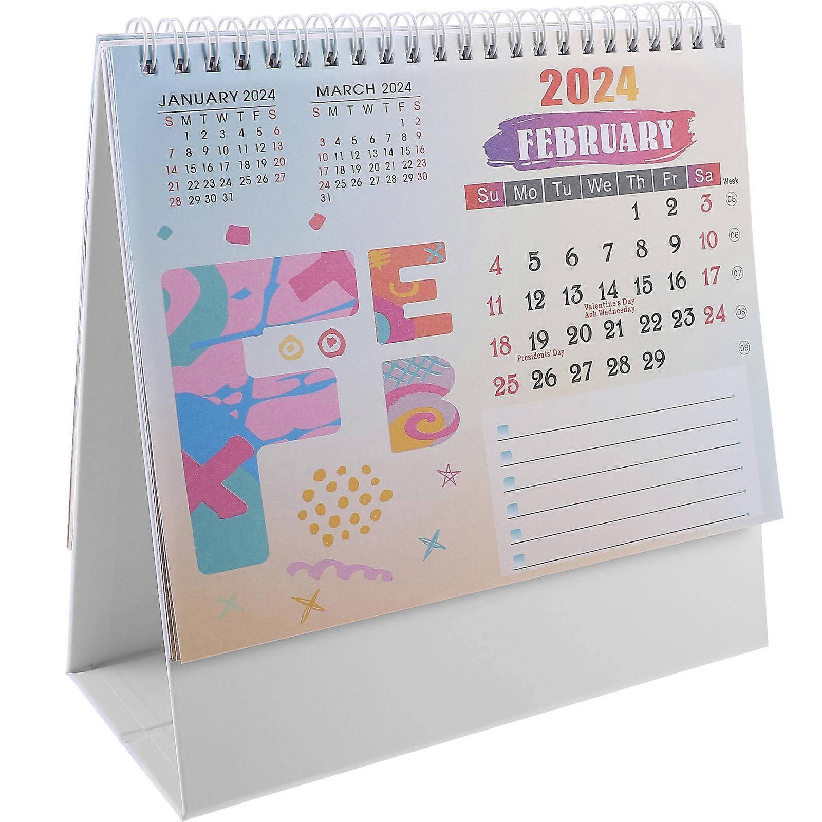 Office Calendar Desk Calendar Decorative Standing Calendar Office Desktop Calendar
