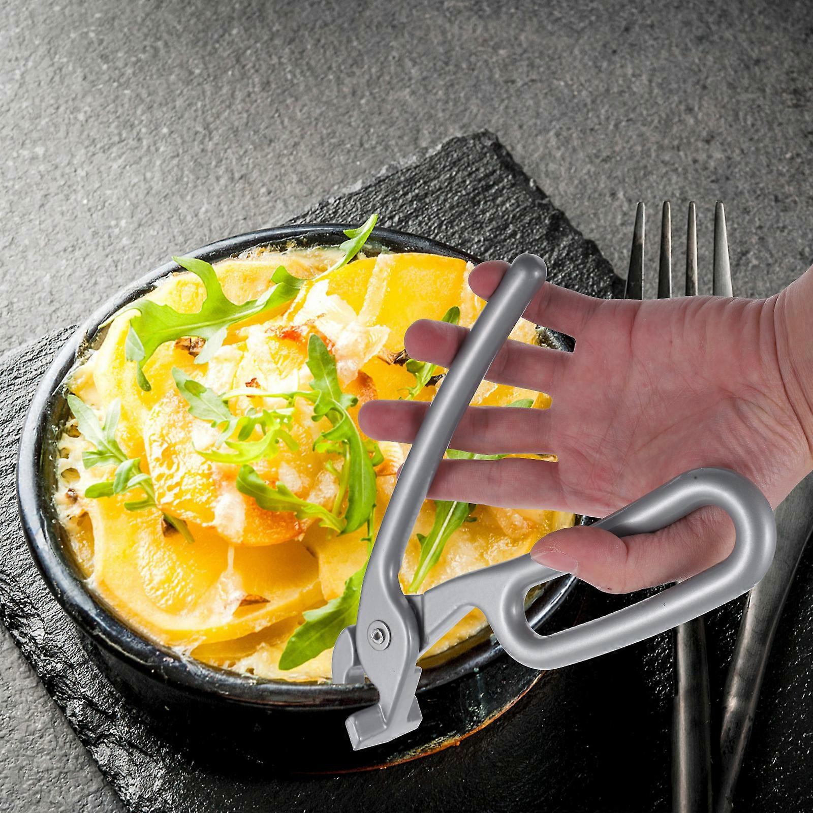 Clip ciotola in acciaio inox, ciotola Gripper Hot Dish Sollevatore, Casseruola Clip,Cucina pieghevole Hot Dish Piatto Ciotola Clip Pinze in acciaio inox antiscivolo per Moving Plate Ciotole Vassoio