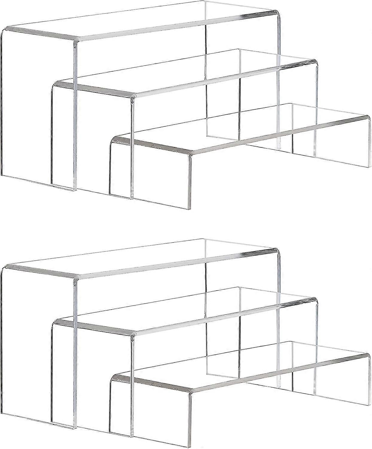 6pcs Clear Acrylic Display Riser Shoe Display Cupcake, Dessert Holder