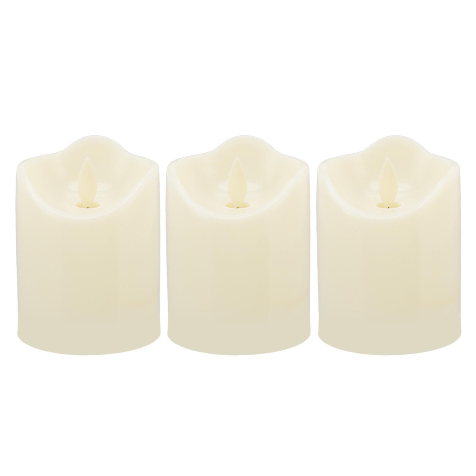 3Pcs LED candle flameless reusable battery-powered tea light candle, party, bar warm light