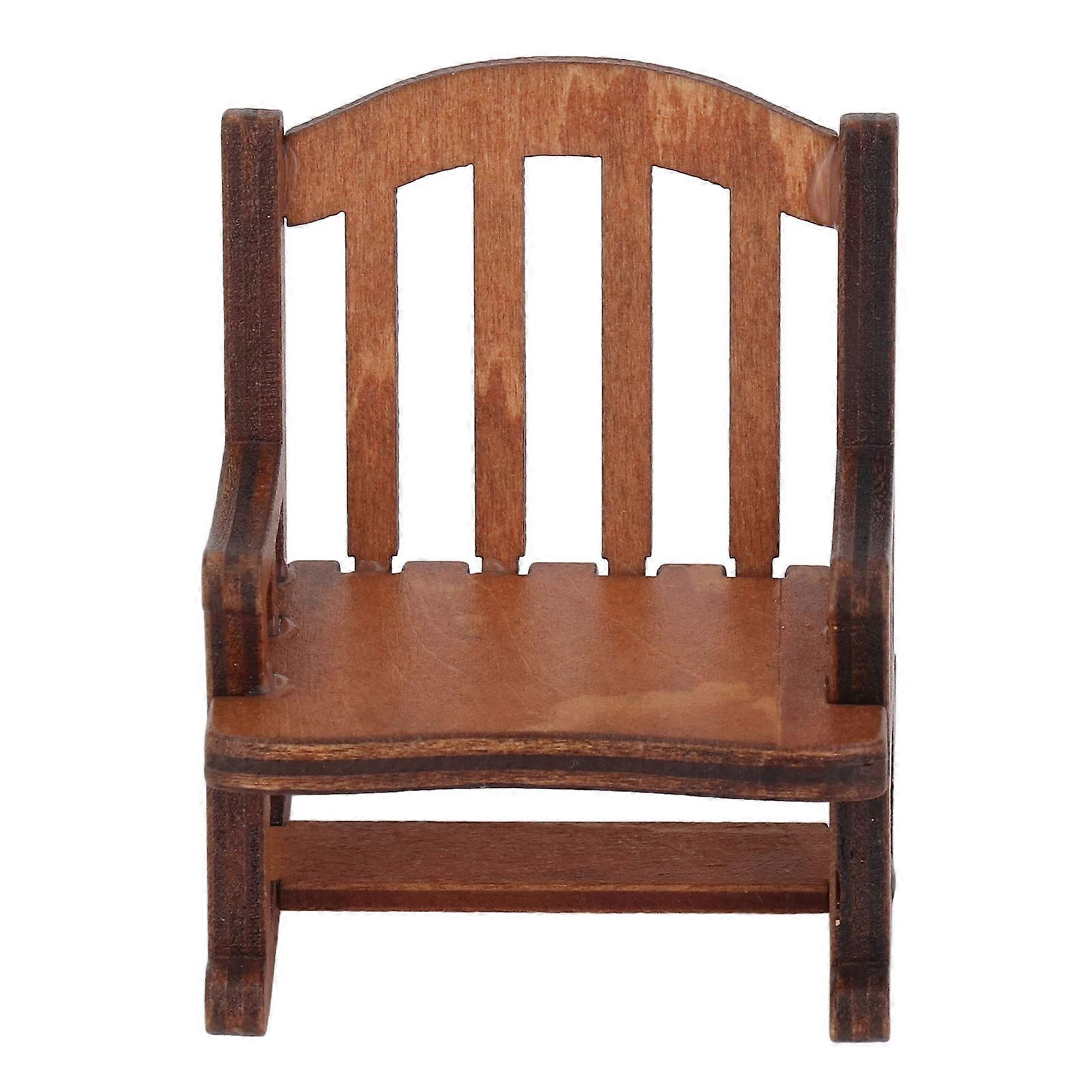 Sedia a dondolo per casa delle bambole in scala 1:12 Sedia a dondolo in miniatura in legno composito ad alta simulazione per casa delle bambole 1:12 L 65x57x55mm