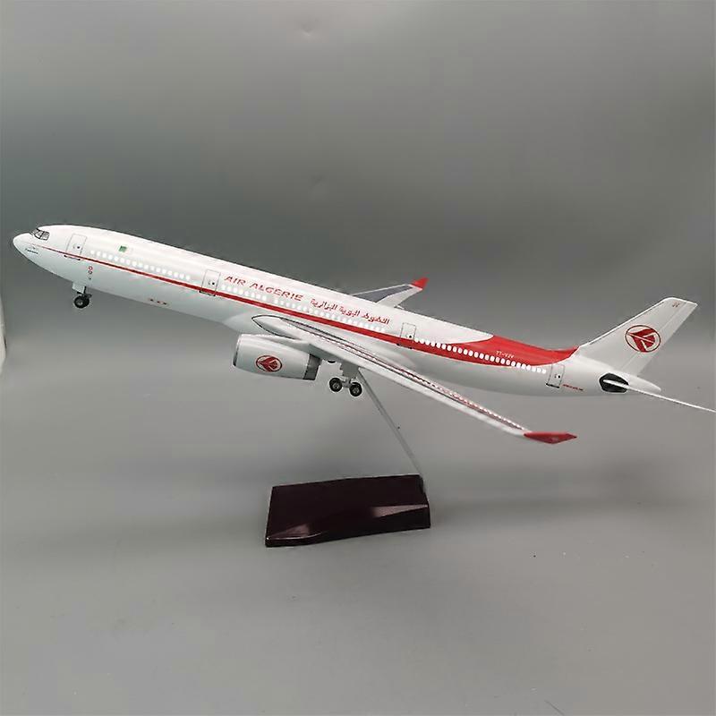 47cm 1:142 Scale Diecast Resin Air Algerie A333 Airlines Aircraft Model Airplane W Light Collection Display Decoration Toy Gifts