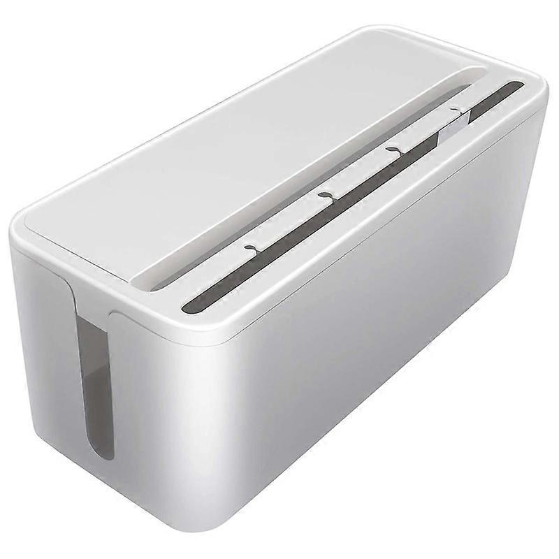 Cable Management Box, ABS Cable Organizer Cord Hider Box, Computer Power Lines, Route Cables, Under