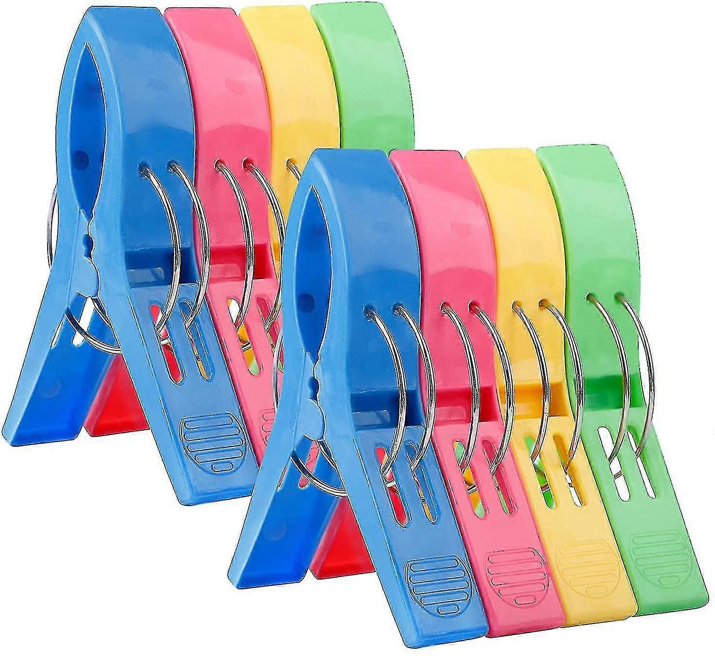 Large Clothespin - 8 Pieces Beach Towel Clip Windproof