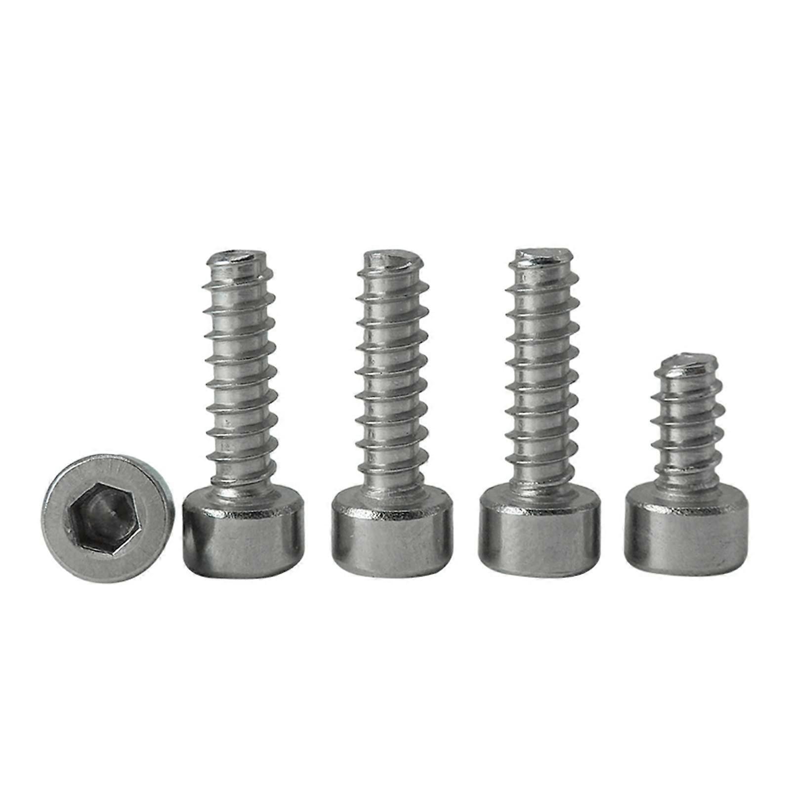 30 Pack M5 Stainless Steel Round Hex Socket Self Tapping Screws Portable Sheet (Size: M5 x 20 KTS