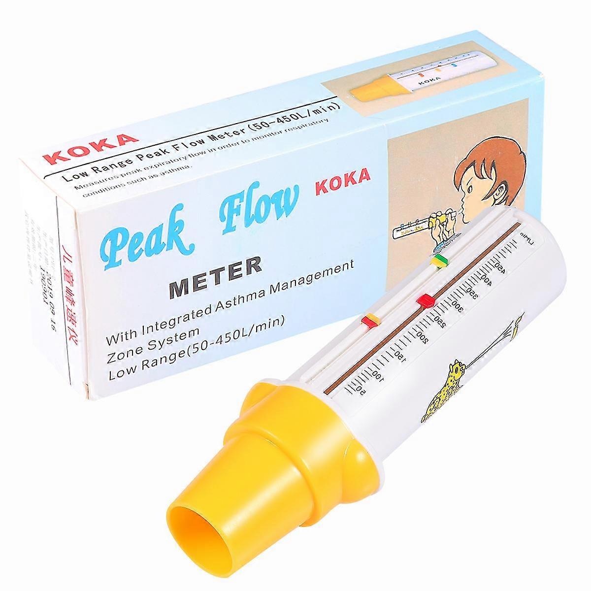 Portable Spirometer Peak Flow Meter Meter Expiratory Flow Asthma Monitoring Tool for Kids White