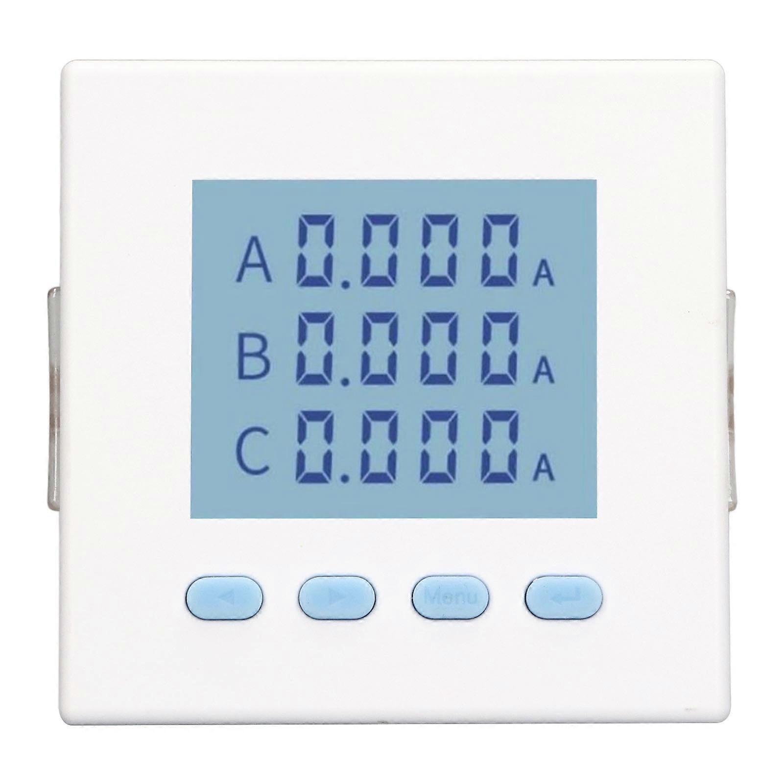 Digitaler 3-Phasen-Energiezähler-Tester Strom-Stromverbrauchsmonitor Intelligentes LCD AC220V 5A Amperemeter