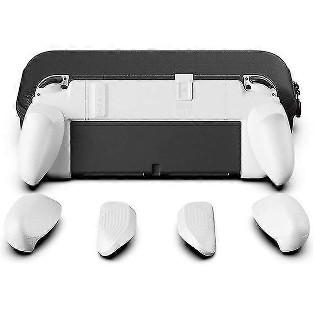 Replaceable ergonomic handle grip protective case for nintendo switch oled and regular model with carrying case