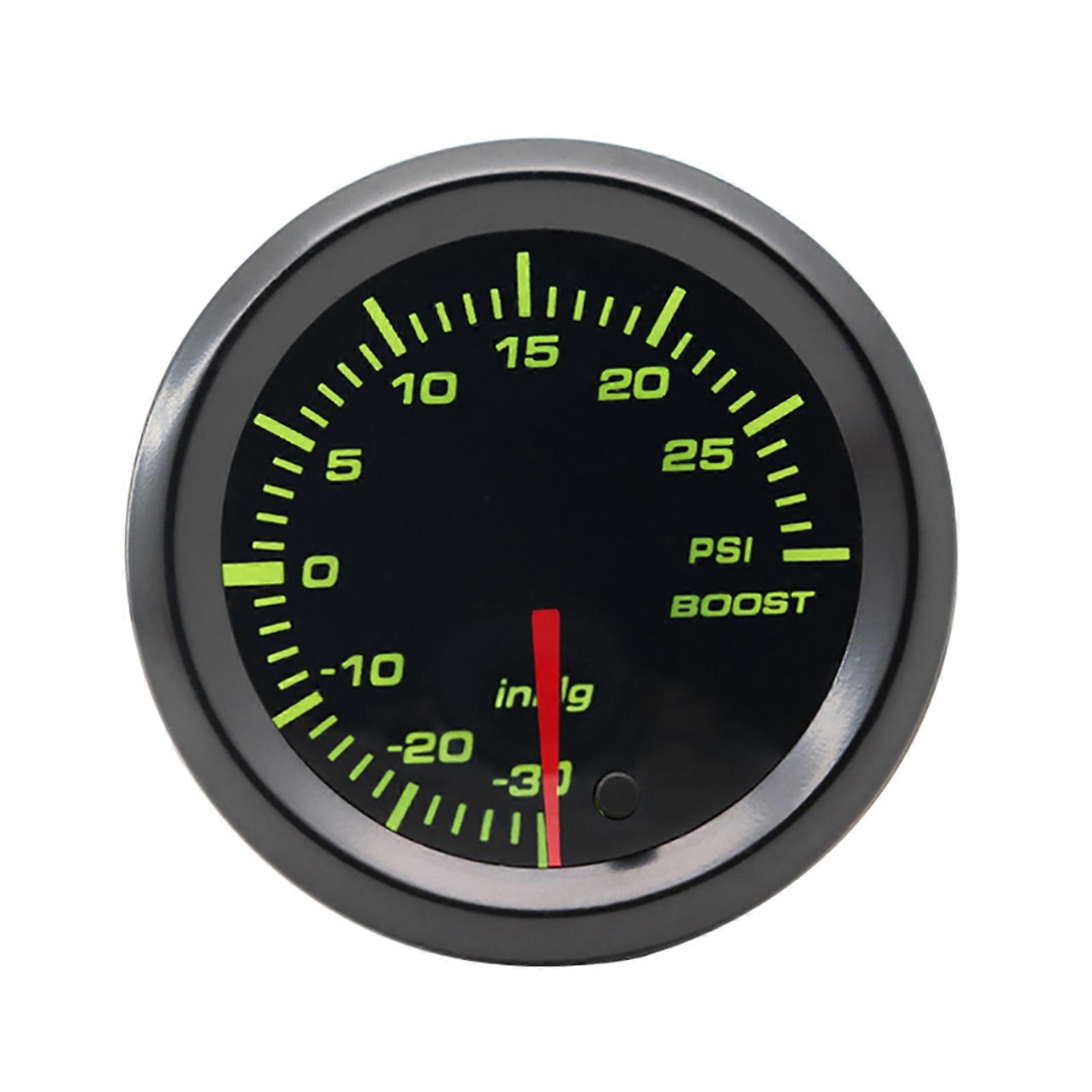 Gauge Meter Kit 52mm Diameter Smoked Lens GlowShift Tinted 7 Color LED PSI Turbo Boost Pressure