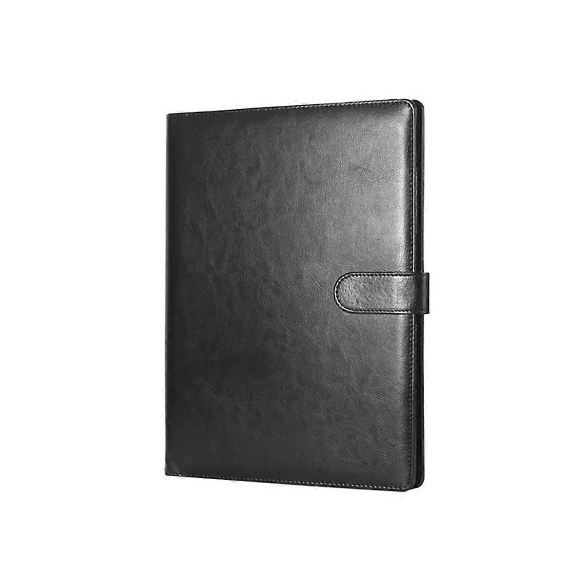 A4 Leather Folder Multifunctional Business Contract Folder with Notes Business Stationery Folder Bl