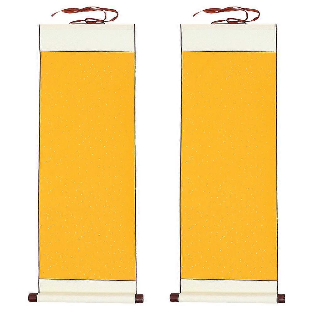 2pcs Calligraphy Scroll Paper Painting Scroll Hanging Chinese Calligraphy Paper