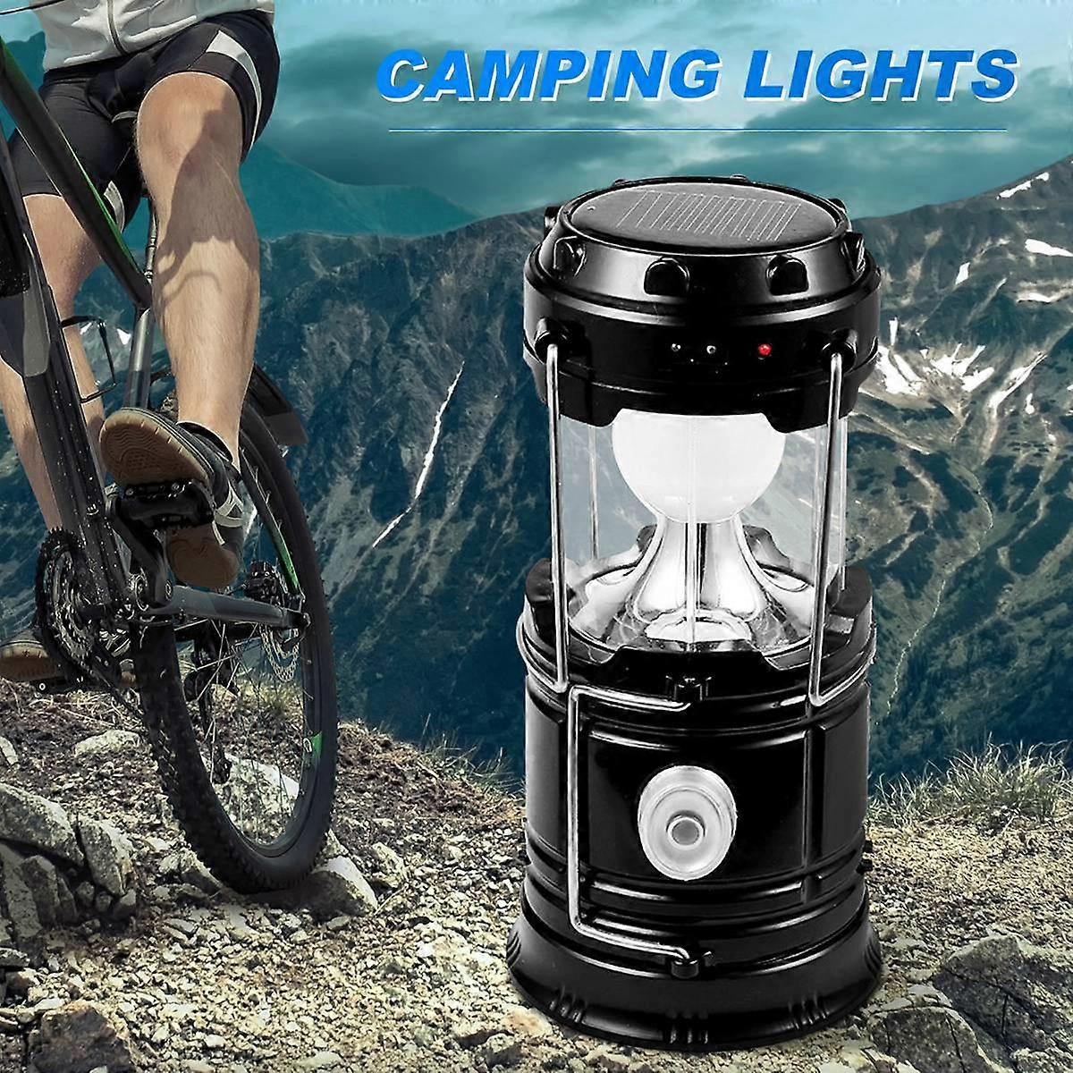 Solar LED Portable Lantern Telescopic Torch Lamp Multi-Function Outdoor Camping Emergency Tent Lamp
