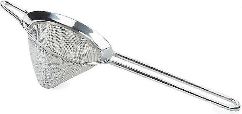 Professional Fine Stainless Steel Cocktail Strainer With Conical Mesh Strainer Silver
