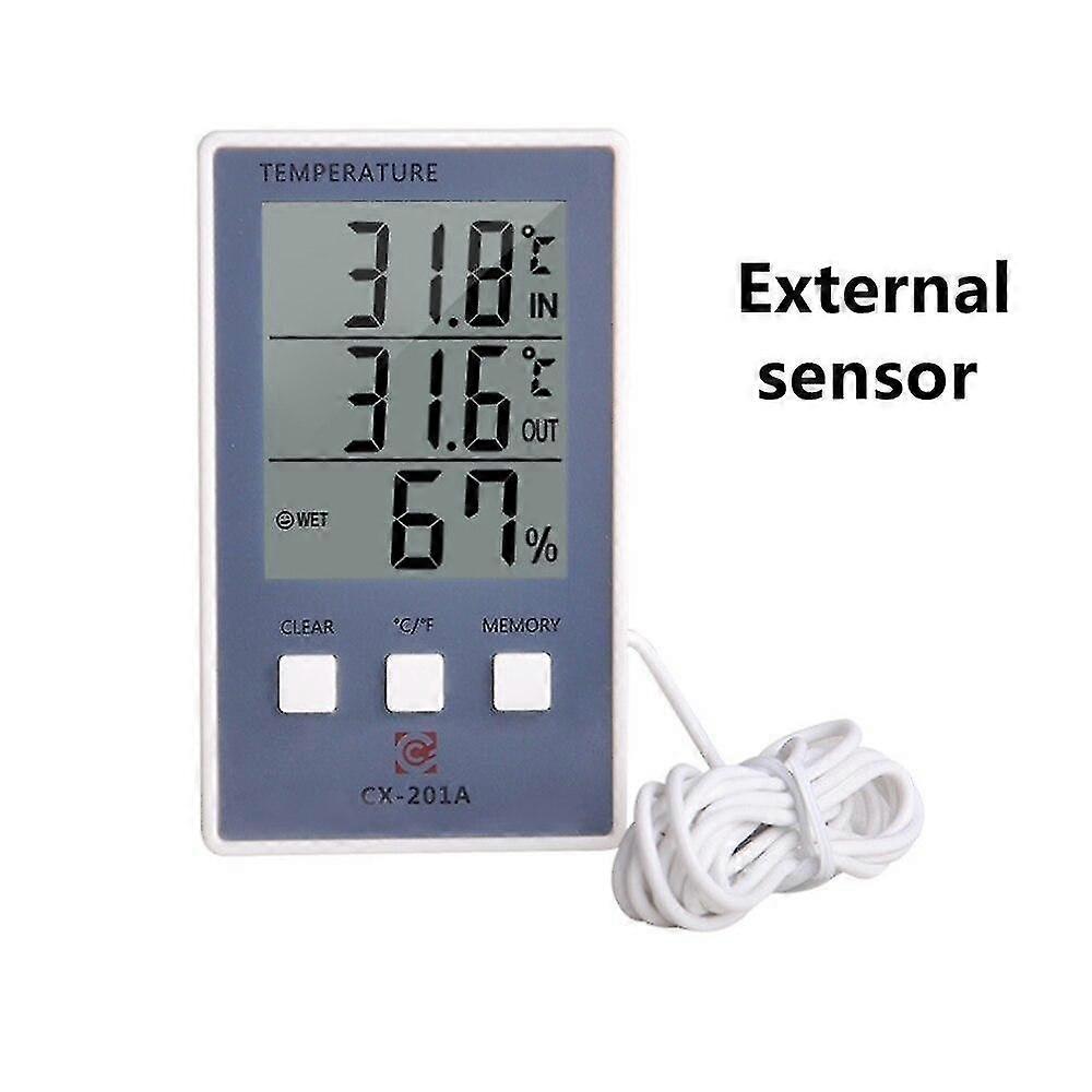 Multifunction thermometer hygrometer automatic electronic temperature humidity monitor clock large lcd screen