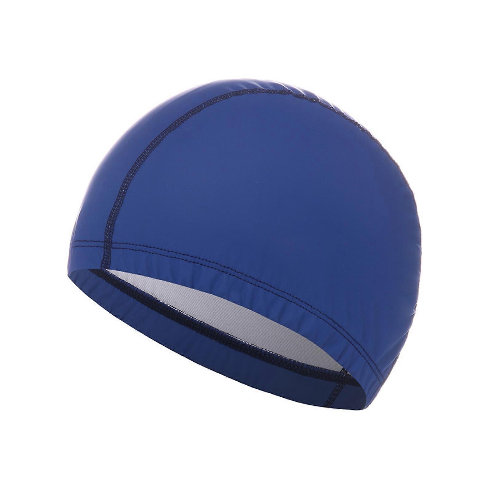 Kaesi Swimming Cap Anti-deform Fine Workmanship Faux Leather Unisex High Elasticity Bathing Cap for Daily