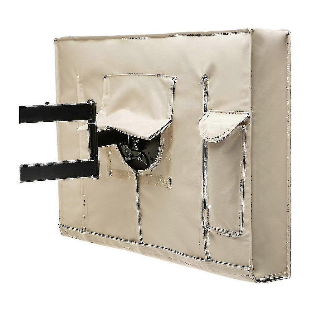 Weatherproof Dust-proof Patio Outdoor Tv Cover Beige 50-52 Protect