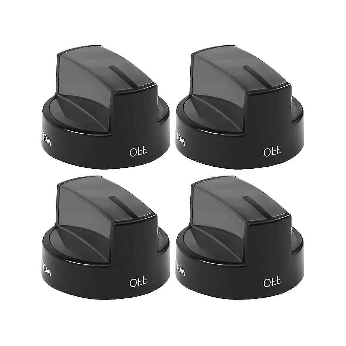 4pcs Top Burner Control Stove Knob Replacement W10339442 For Gas Range Stove - Replaces Wpw10339442