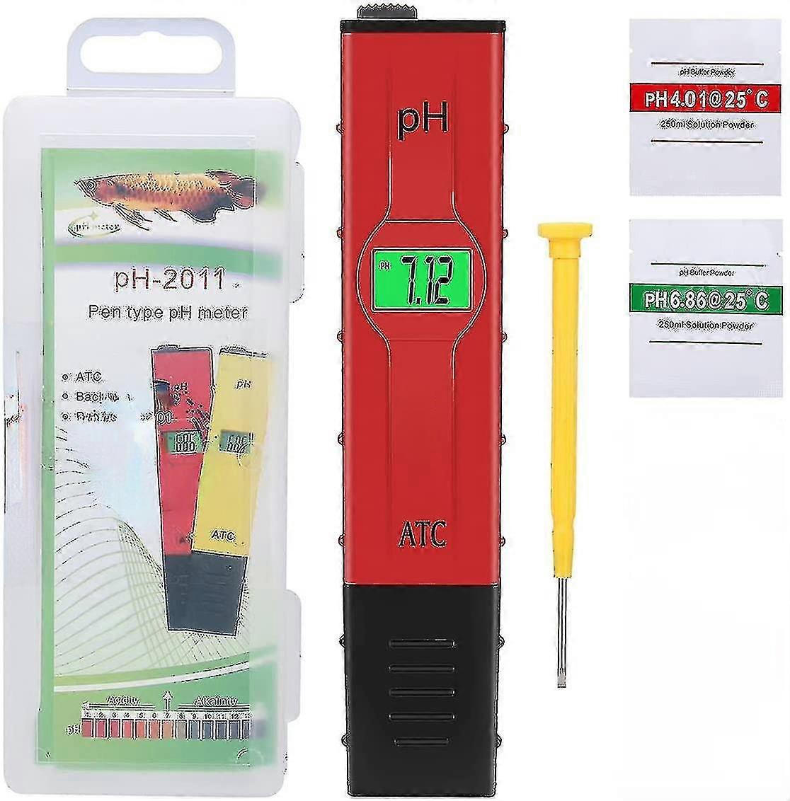 Ph Meter Tester 0.01 Resolution Automatic Digital Hydroponic Pen Ph Meter With Backlit Large Lcd Display For Kitchen, Aquarium, Pool, Lab With Calibra