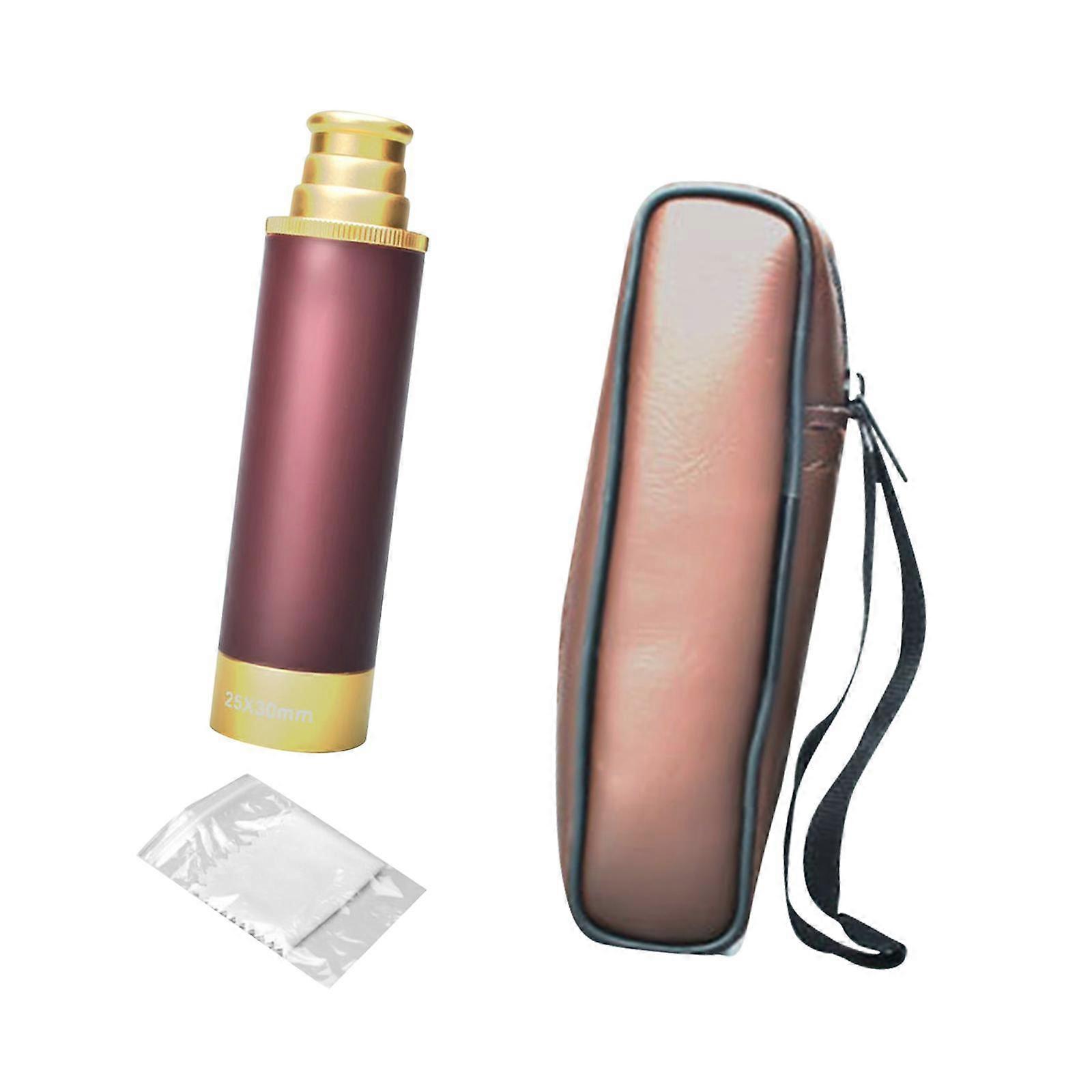 Handheld Foldable Telescope Waterproof for View Watching Games Navigation Brown
