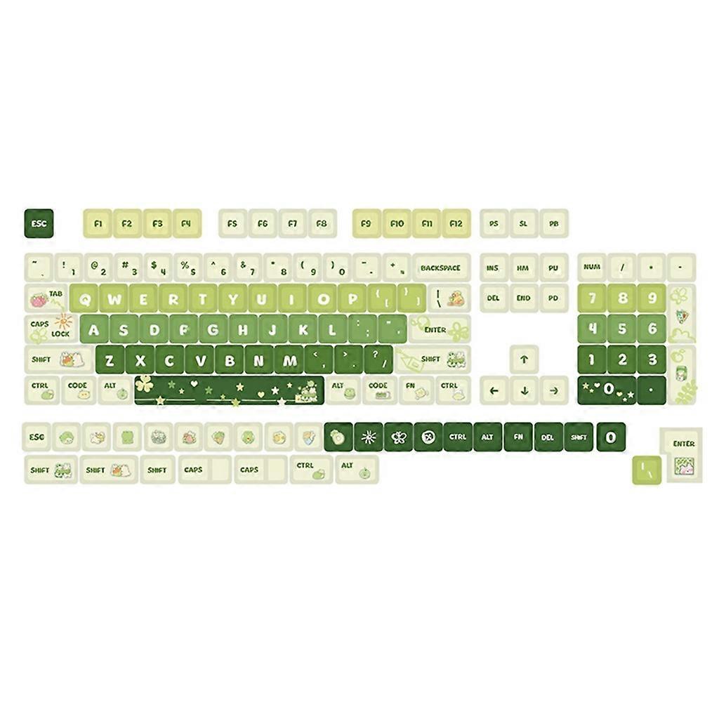 133 Keys PBT Keycaps XDA Profile DyeSub Personalized Light Green Keycap ForMX Switches Mechanical Keyboard