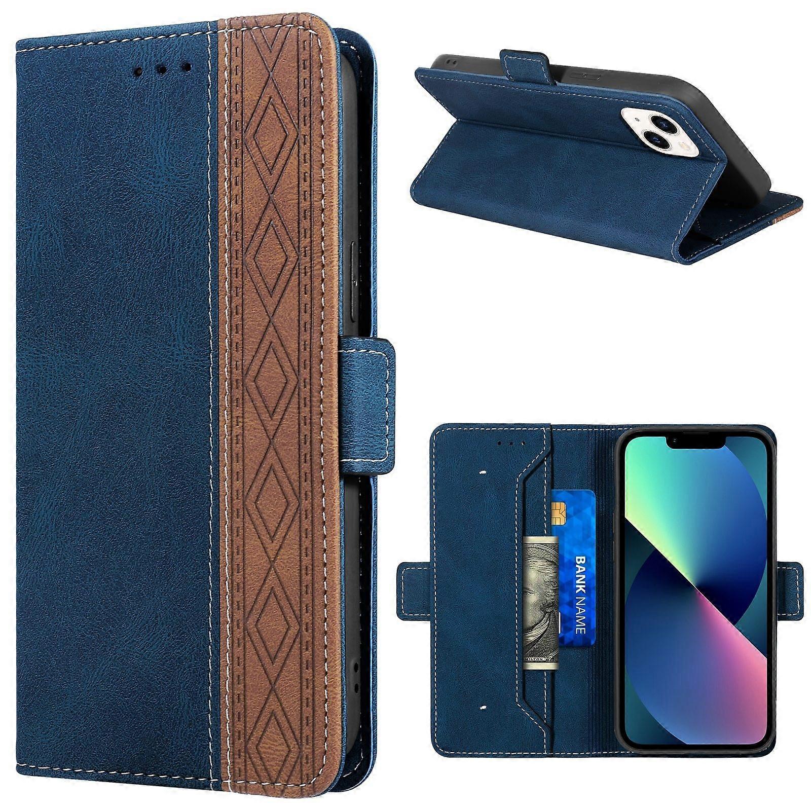 Stitching Magnetic RFID Leather Case For iPhone 14