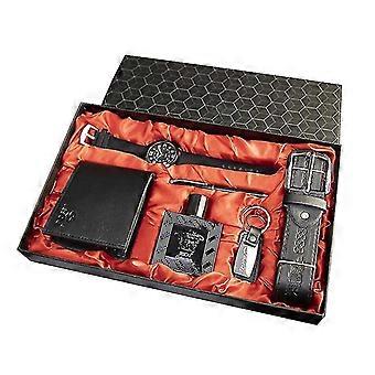 Cadeaux pour hommes montres ensemble, anniversaire Saint-Valentin Cadeaux en cuir artificiel homme montre []