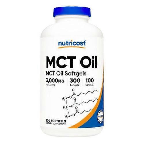 Nutricost MCT Oil Softgels ,3000 Mg ,300 Count