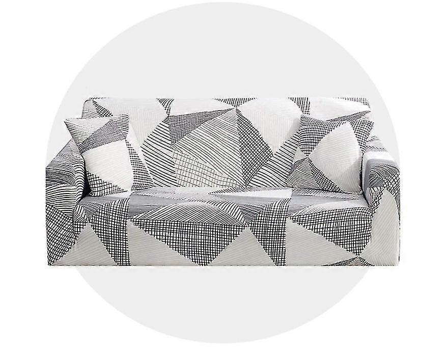 Sofas for living room,Sofa Covers Stretch Settee Couch Cover Patterned Slipcovers 4 Seater(White)