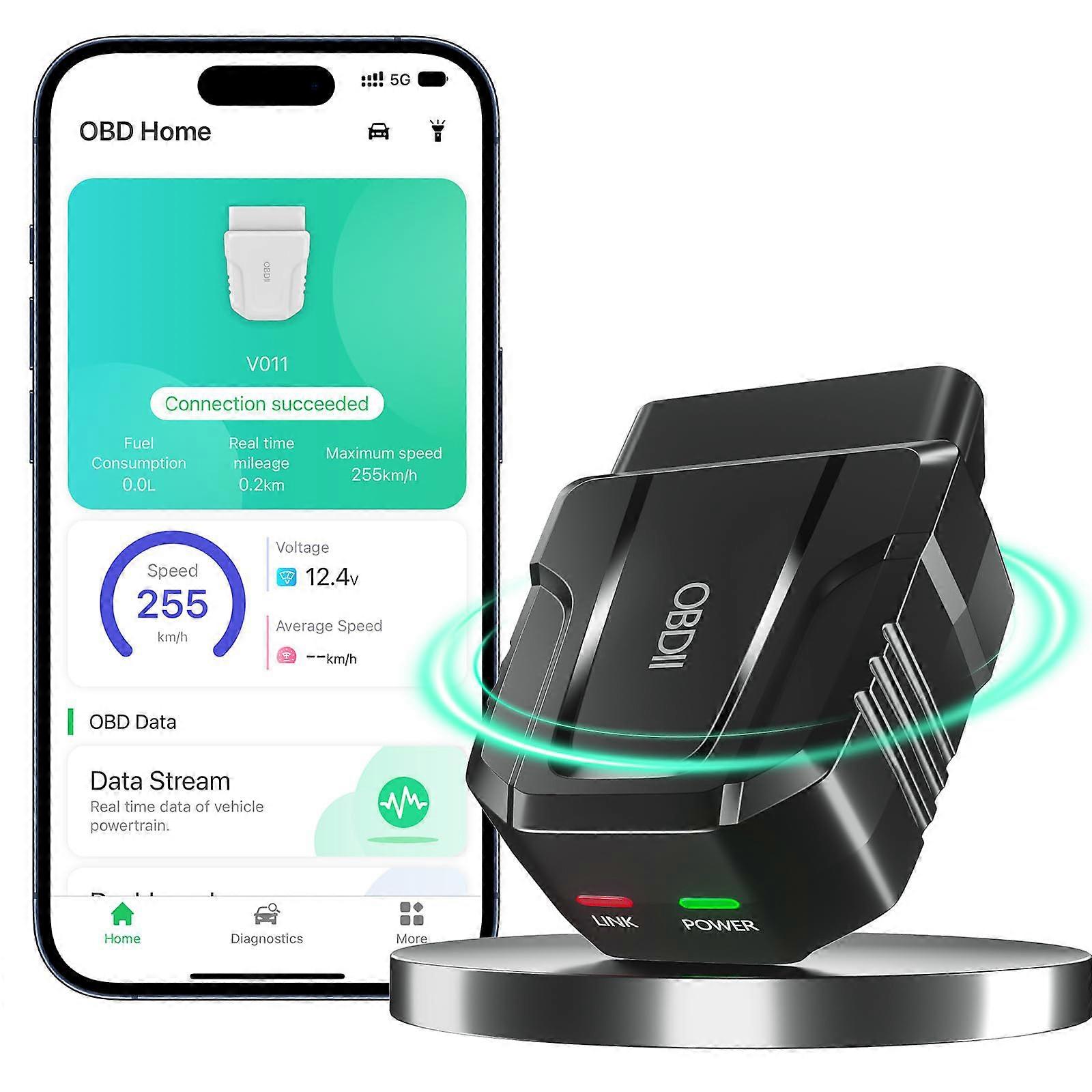 OBD2 Scanner Reader Bluetooth Wireless Auto Diagnostic Scan Tool for iOS & Android,50% Offer