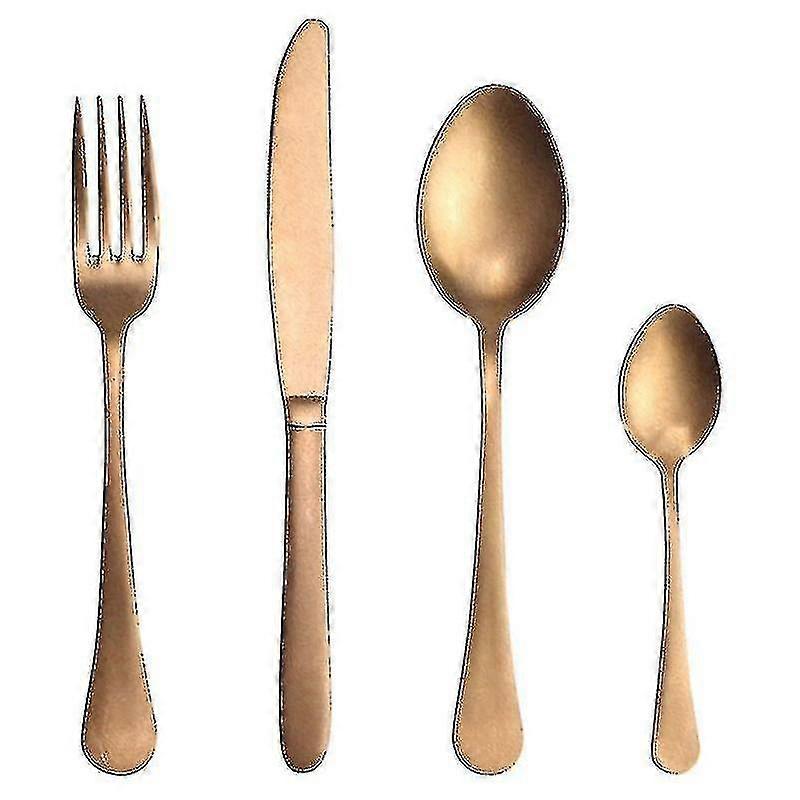 Classic Elegant Resin Rivets Handle Style Stainless Steel Western Cutlery 4 In 1 Set Delicate Utensils Dinnerware For Home