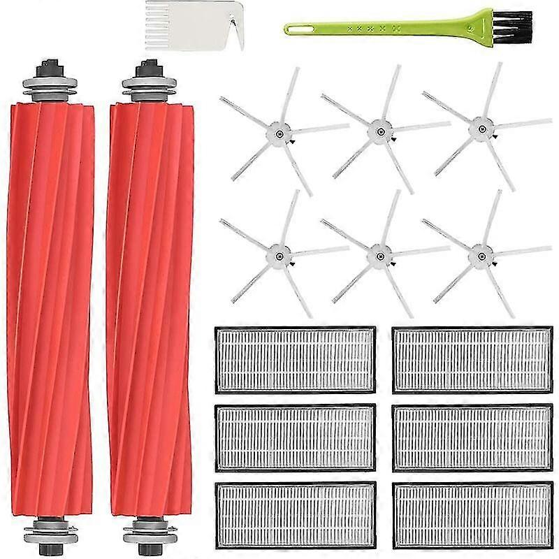 Accessories For Roborock S7 Maxv Ultra S7 Maxv S7 Plus S7 Max S7 Robot Vacuum Cleaner Spare Parts (2 Main Brushes + 6 Filters + 6 Side Brushes