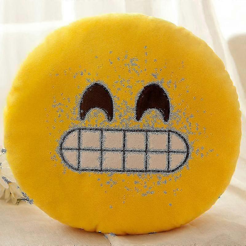 Kudde Mjuk Plysch Emoticon Rund Kudde Fylld Leksak För Barn Flickor Pojkar Gåva