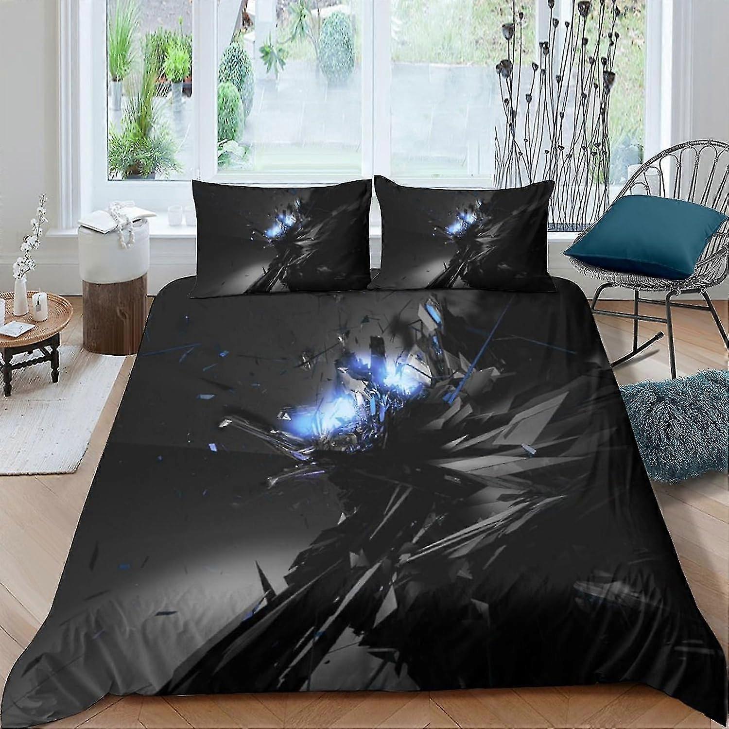 o4392 Bed Sheets Abstraction3D Bedding Print Set Pieces Soft Microfiber Duvet Cover with Pillowcases with Zipper Closure for Kids Teens Adults Abstrac